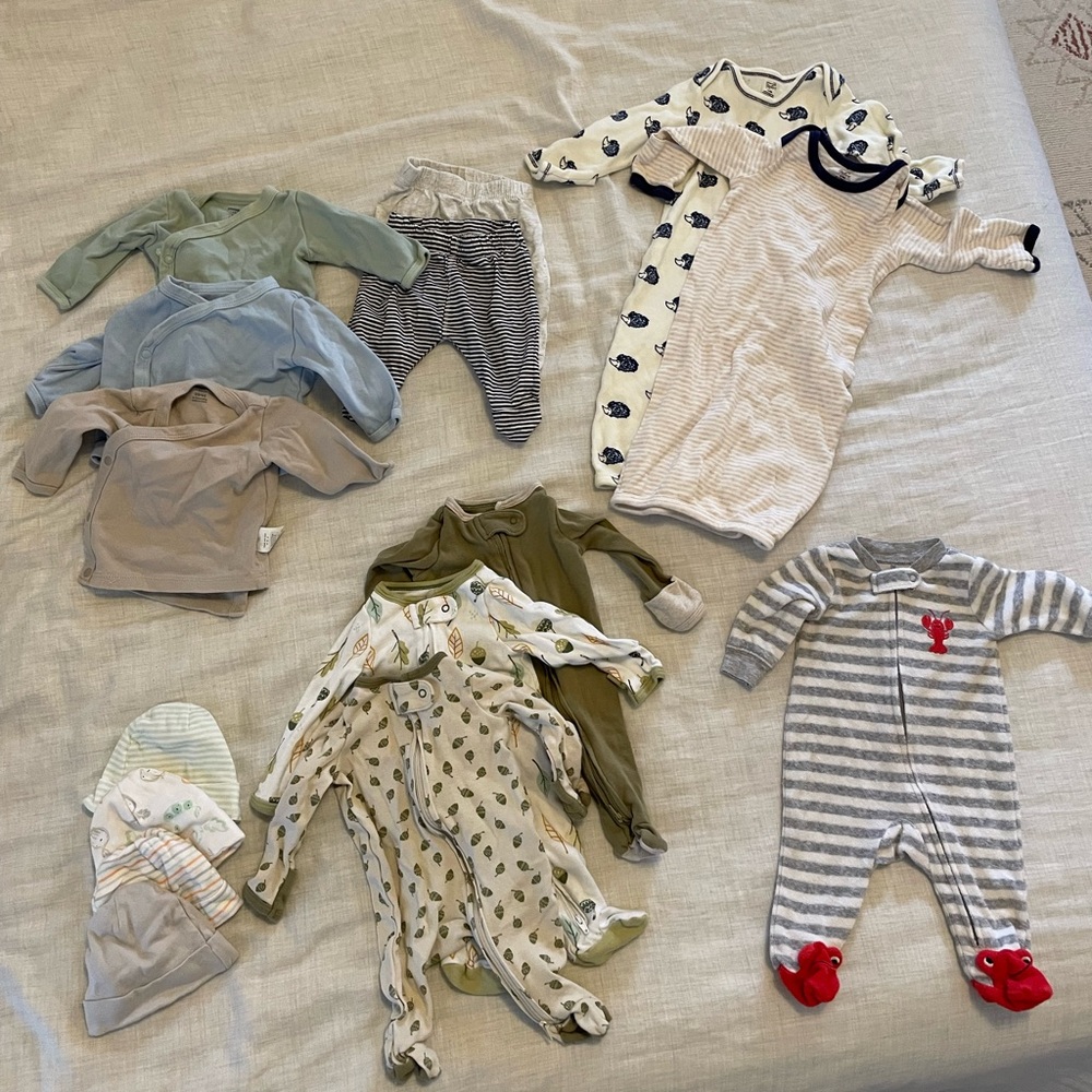 Newborn bundle - everything our infant wore in first month